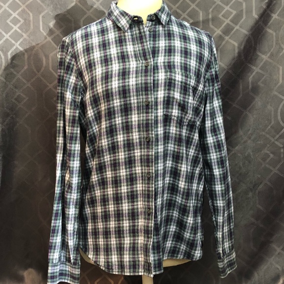 Madewell Flannel Shirt Large Button Down - Picture 1 of 8